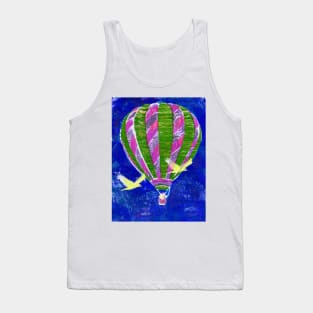 Hot Air Balloon with Birds 4 Monoprint Tank Top